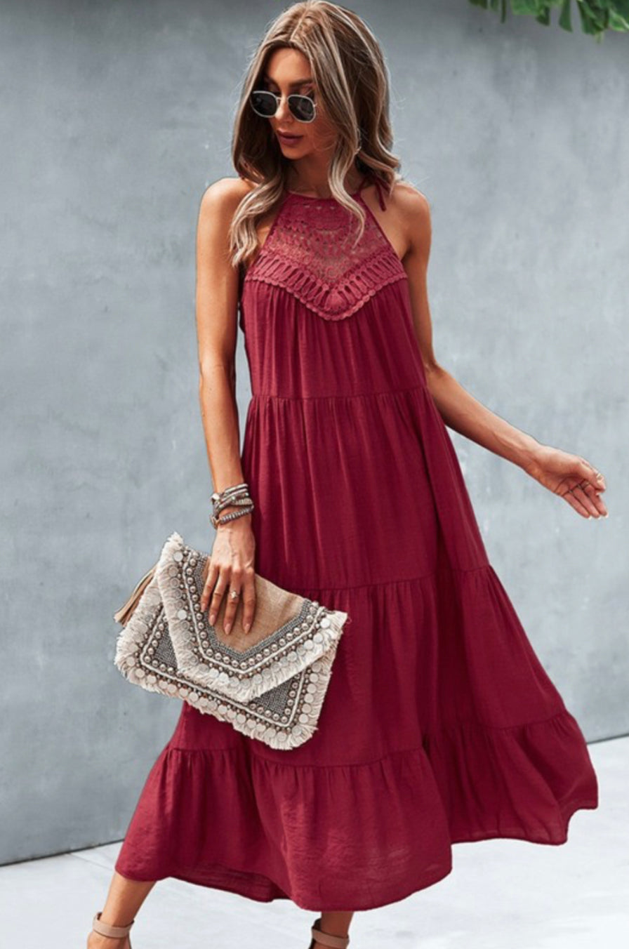 Tie Shoulder Dress